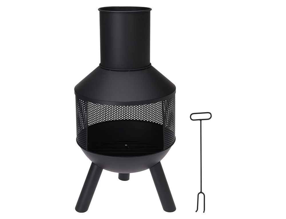 Τζακια Και Εστίες Φωτιάς Βεράντας - Κήπου Chimney Fireplace Metal H76Cm Cm7000220