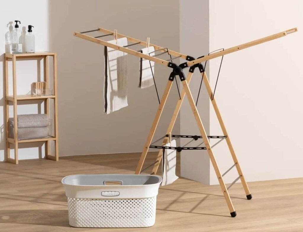 Απλώστρες Drying Rack 13M Black/Bamboo Five 206761