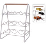 Αξεσουάρ Κρασιού Wine Rack Excellent Houseware Metal 9 Bottles Hz19