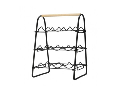 Αξεσουάρ Κρασιού Wine Rack H&Amp;S Collection Metal 9 Bottles  Hz191542