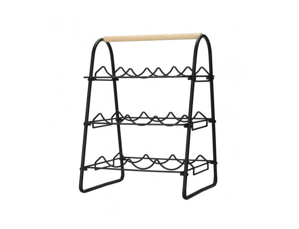Αξεσουάρ Κρασιού Wine Rack H&Amp;S Collection Metal 9 Bottles  Hz191542