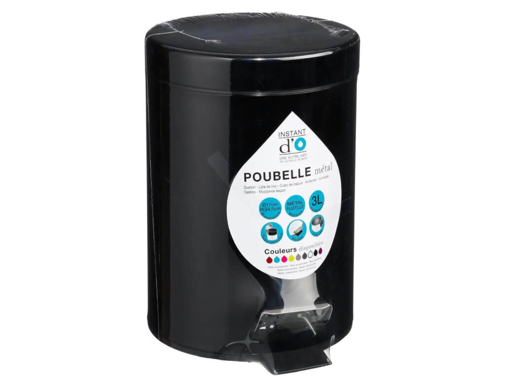 Αξεσουάρ Μπάνιου 3L Dustbin Black Five 105613