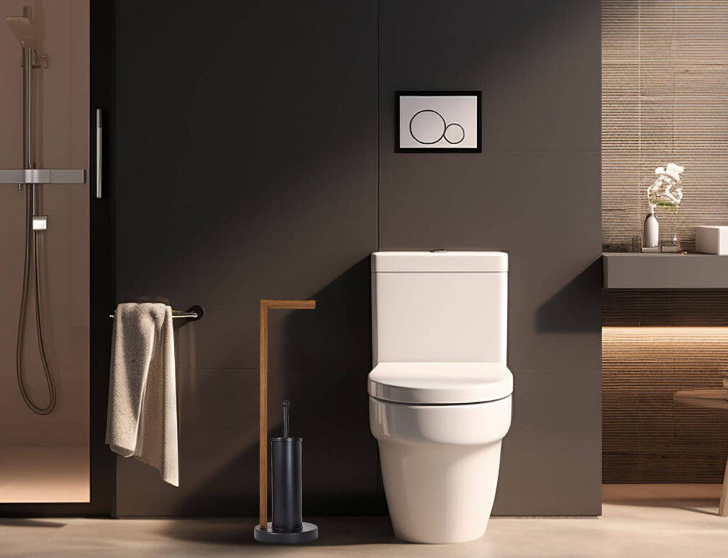 Αξεσουάρ Μπάνιου Aurora 2-In-1 Toilet Roll Holder - Black