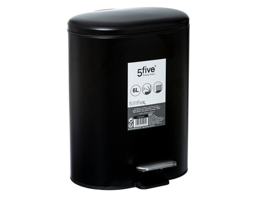 Αξεσουάρ Μπάνιου Dustbin Softcl 6L Siliflex Bla 174635C
