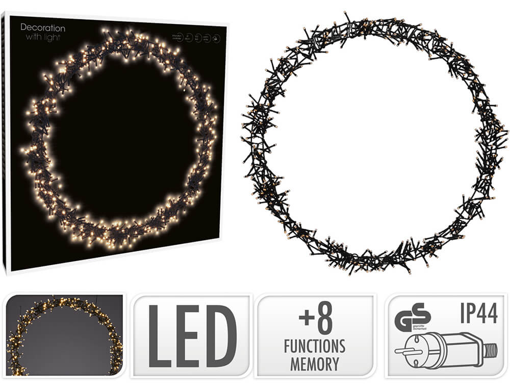 Χριστουγεννιάτικα Φωτεινά Στοιχεία Ring 58Cm 500Led Warm White Ax8107070