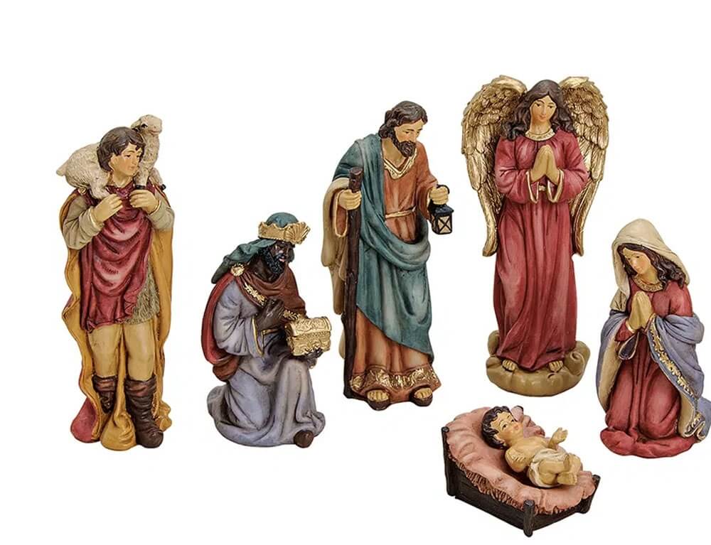 Χριστουγεννιάτικες Φιγούρες Nativity Set Of 8 Figurines, Polyresin, (H) 5-16Cm