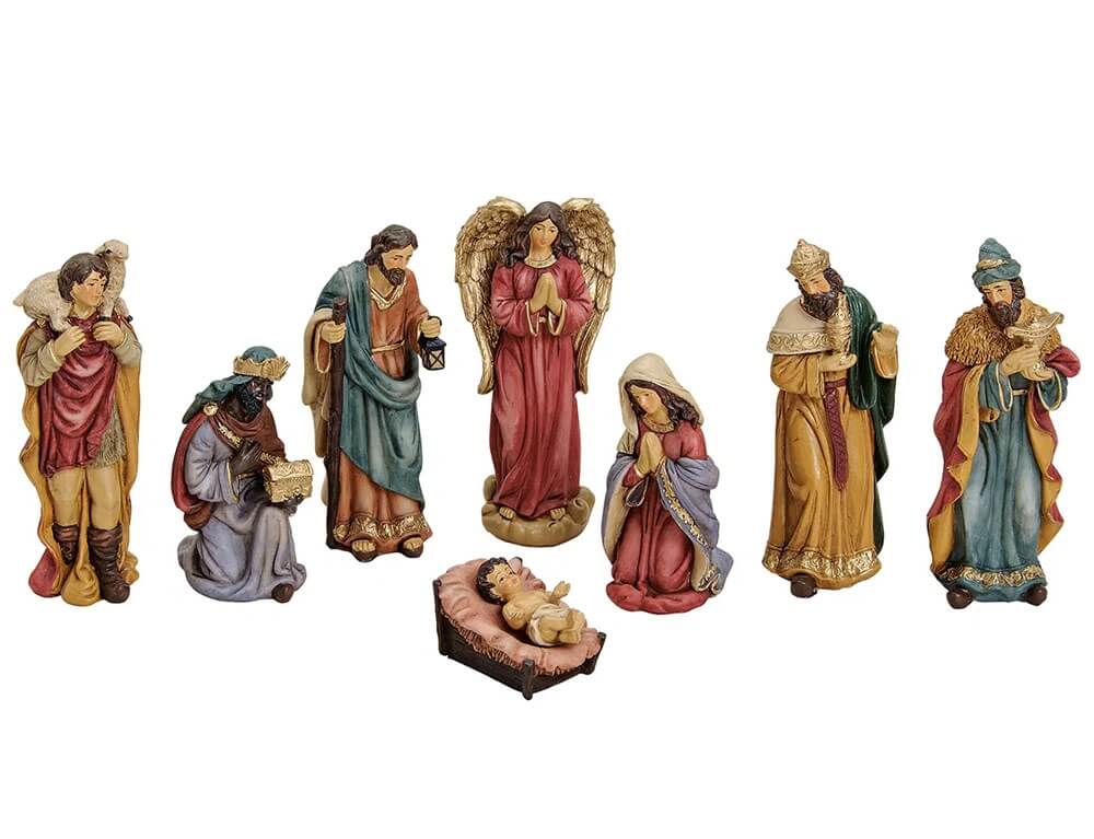 Χριστουγεννιάτικες Φιγούρες Nativity Set Of 8 Figurines, Polyresin, (H) 5-16Cm