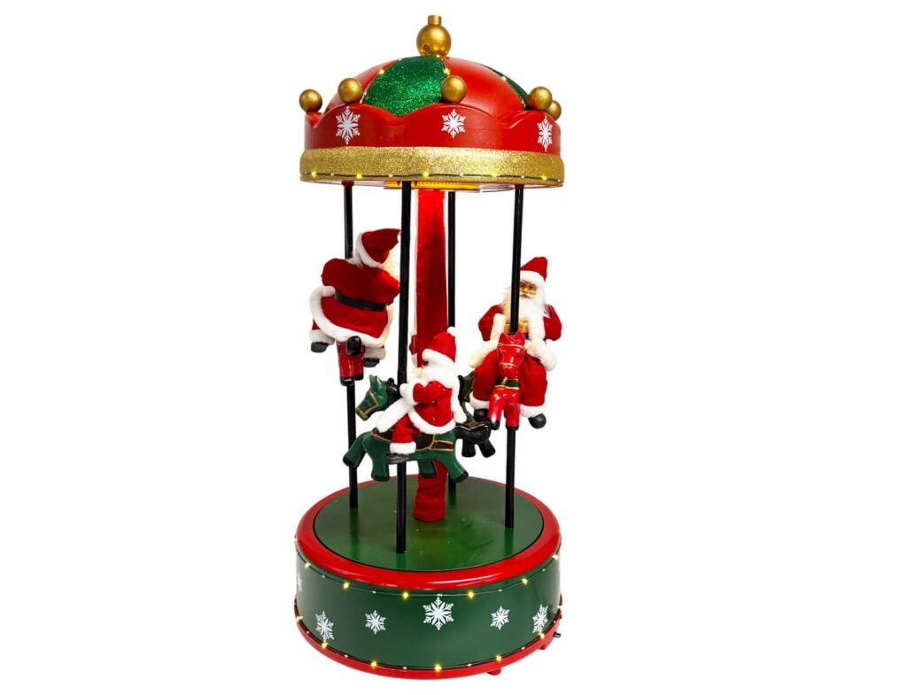 Διακόσμηση & Deco Σε Εορταστικό Πνεύμα Carousel Santa&Quot;S 110Cm Ask007310