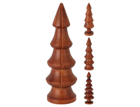 Διακόσμηση & Deco Σε Εορταστικό Πνεύμα Xmas Tree Wood H24Cm Walnut A68100250