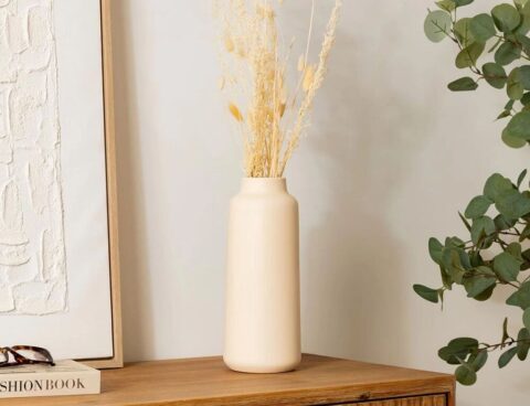 Διακόσμητικά Στοιχεία Vase Crmq Rily Beige H30