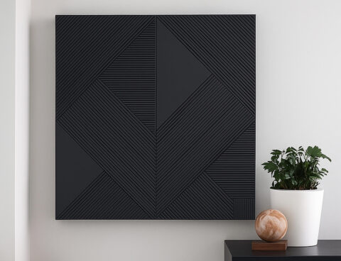 Διακοσμητικοί Πίνακες Ptmd Wall Panel Belinda Black 120 X 120 Cm