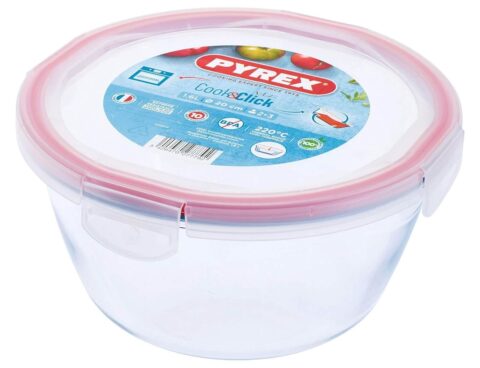 Δοχεία Φαγητού & Lunch Box Pyrex, Cook &Amp; Click Round Glass Food Container 1,6