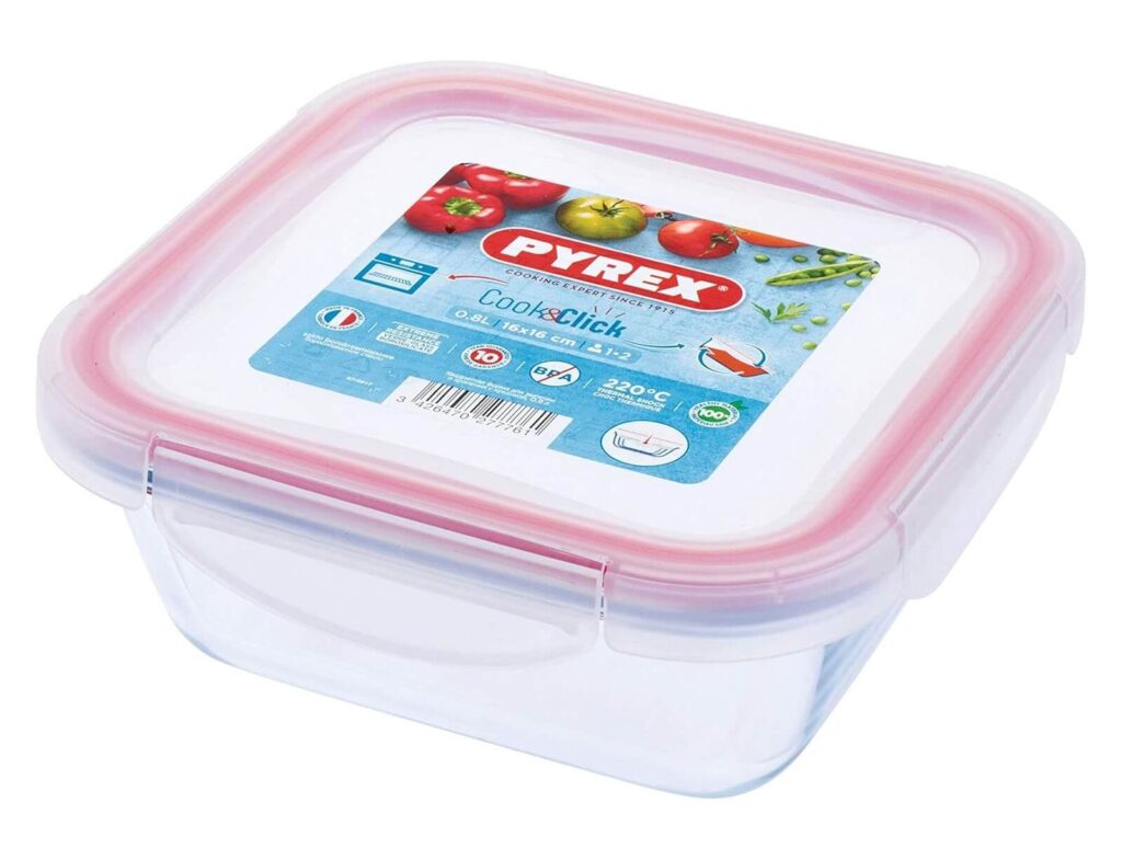 Δοχεία Φαγητού & Lunch Box Pyrex, Cook &Amp; Click Square Glass Food Container 0,