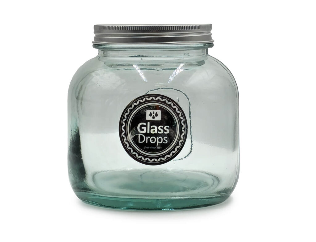 Δοχεία Τροφίμων Δοχειο Me Καπακι Glass Drops Storage 1L 13Cm