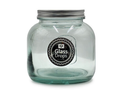 Δοχεία Τροφίμων Δοχειο Me Καπακι Glass Drops Storage 1L 13Cm