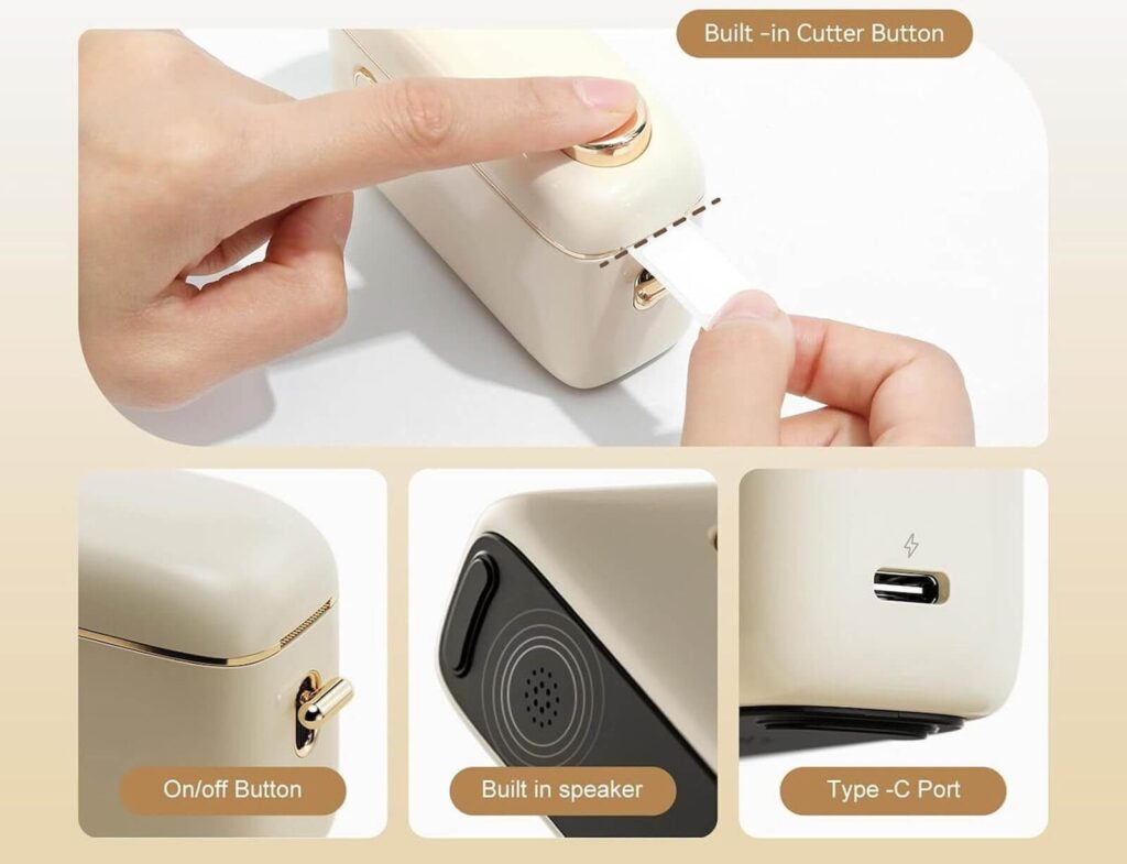 Εκτυπωτής Θερμικών Ετικετών Niimbot H1S - Bluetooth - Beige