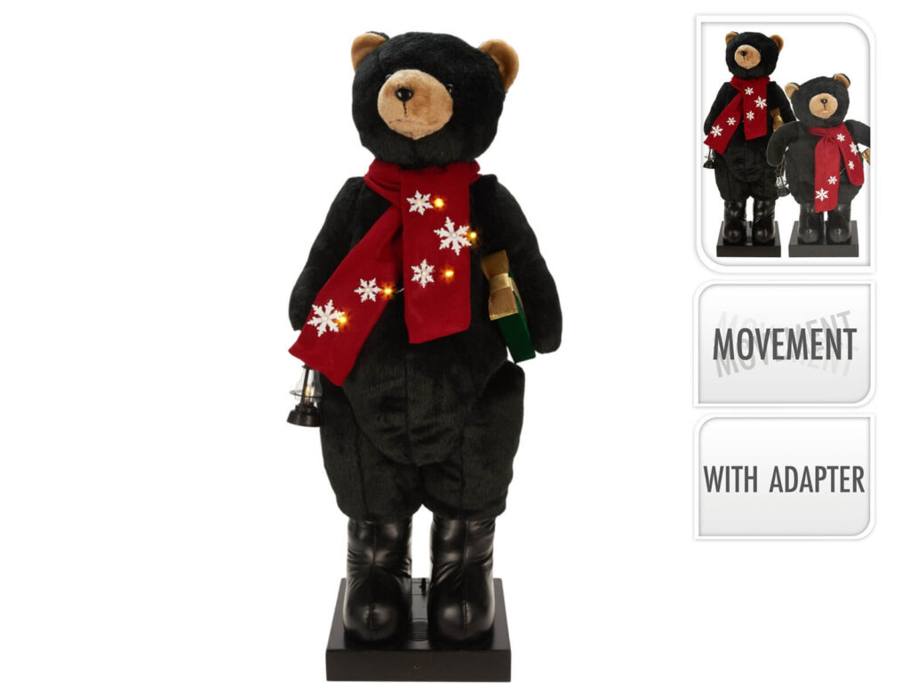 Εορταστική Διακόσμηση Μεγάλου Μεγέθους Bear 110Cm With Led And Music Ask007240