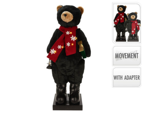 Εορταστική Διακόσμηση Μεγάλου Μεγέθους Bear 110Cm With Led And Music Ask007240