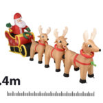 Εορταστική Διακόσμηση Μεγάλου Μεγέθους Santa With Sleigh Led 340Cm Dh8991040