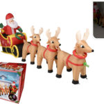 Εορταστική Διακόσμηση Μεγάλου Μεγέθους Santa With Sleigh Led 340Cm Dh8991040
