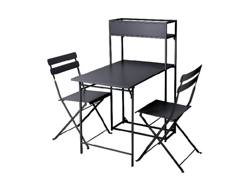 Έπιπλα Κήπου & Βεράντας Bistro Set Balcony 3Pcs Black Ck9201250