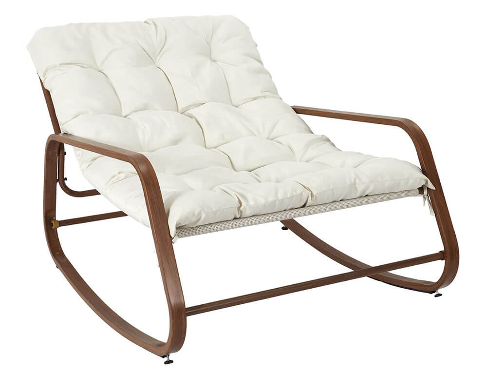 Έπιπλα Κήπου & Βεράντας Fauteuil A Bascule Miami Imitation Bois M1 Hdo7309