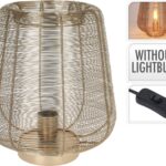 Φωτιστικά Επιδαπέδια & Επιτραπέζια Table Lamp Metal Wire 33Cm Gol A98808860