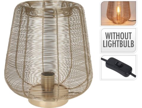 Φωτιστικά Επιδαπέδια & Επιτραπέζια Table Lamp Metal Wire 33Cm Gol A98808860