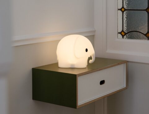 Φωτιστικά Μπαταρίας & Ηλιακά Elephant Lamp Bundle Of Light 15 Cm White