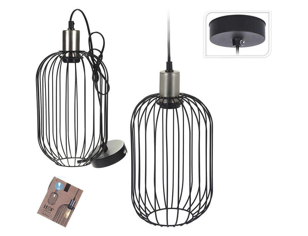 Φωτιστικά Οροφής Hang Lamp H&Amp;S Collection Metal Silver  Hz1600510