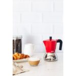 Ιταλικη καφετιερα BRA INOX RED 3T Κόκκινο