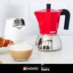 Ιταλικη καφετιερα BRA INOX RED 3T Κόκκινο