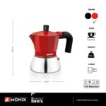 Ιταλικη καφετιερα BRA INOX RED 3T Κόκκινο