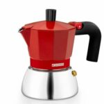 Ιταλικη καφετιερα BRA INOX RED 3T Κόκκινο