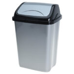Κάδοι Απορριμάτων Dustbin Pp 5Ltr Black Grey 027000030