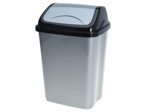 Κάδοι Απορριμάτων Dustbin Pp 5Ltr Black Grey 027000030