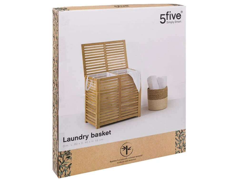 Καλάθια Για Άπλυτα 100L Dbl Bamboo Laundry Basket Five 160823A