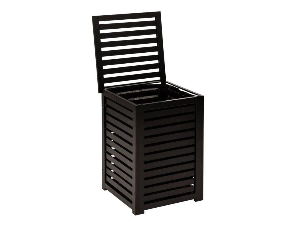 Καλάθια Για Άπλυτα 65L Black Wood Laundry Basket Marque : Five