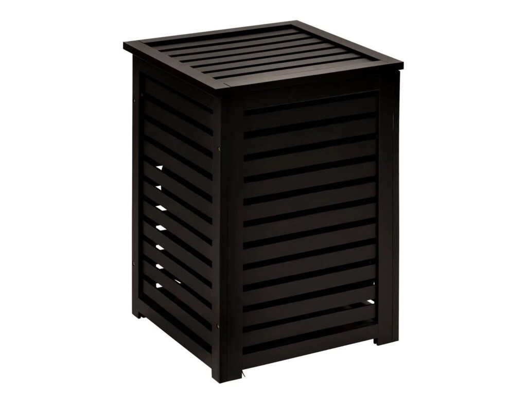 Καλάθια Για Άπλυτα 65L Black Wood Laundry Basket Marque : Five