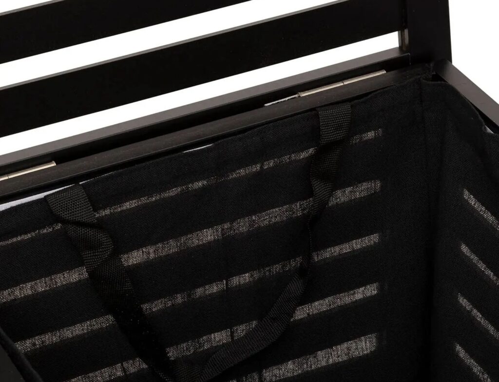 Καλάθια Για Άπλυτα 65L Black Wood Laundry Basket Marque : Five