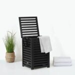 Καλάθια Για Άπλυτα 65L Black Wood Laundry Basket Marque : Five
