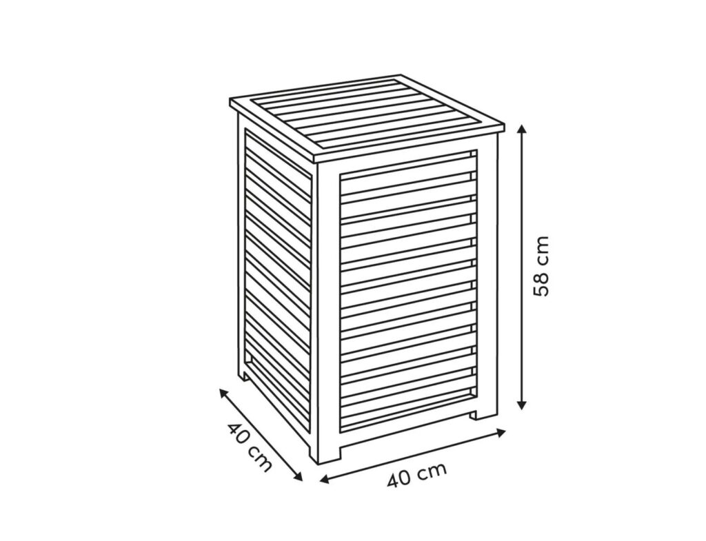 Καλάθια Για Άπλυτα 65L Black Wood Laundry Basket Marque : Five