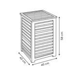 Καλάθια Για Άπλυτα 65L Black Wood Laundry Basket Marque : Five