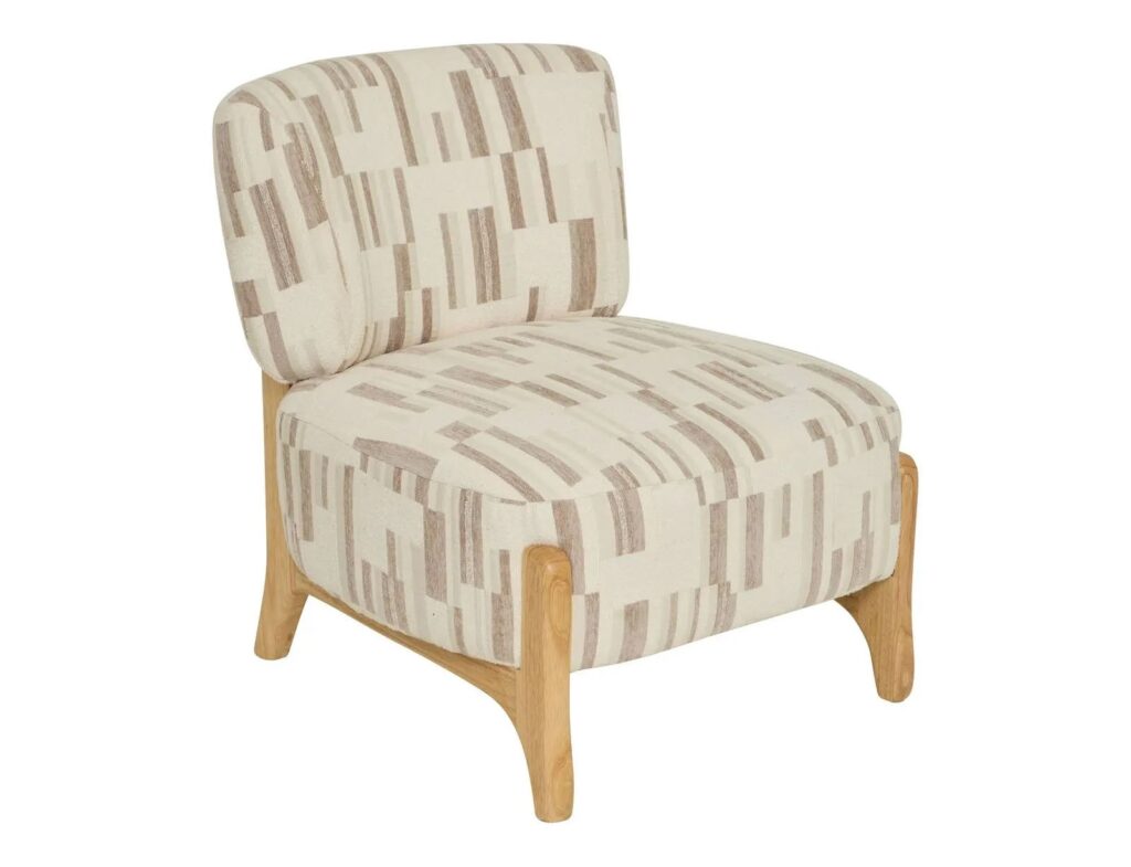 Καρέκλες & Πολυθρόνες Calix Wht/Nat Chen Armchair Marque : Atmosphera
