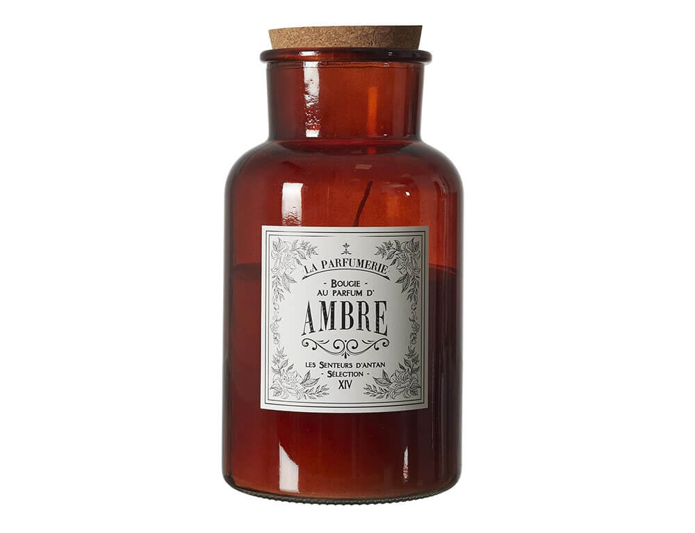 Κεριά Διακοσμητικά Amber Scented Candle Maison Tradition H25.5Cm M2 B