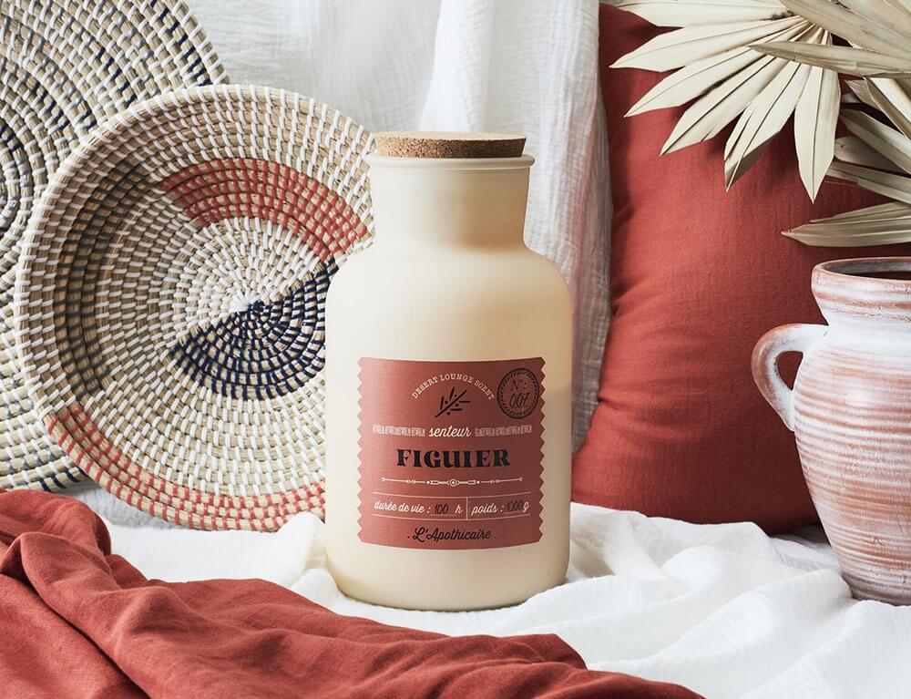 Κεριά Διακοσμητικά Scented Candle Fig Desert H25.5Cm M2 Bo0125