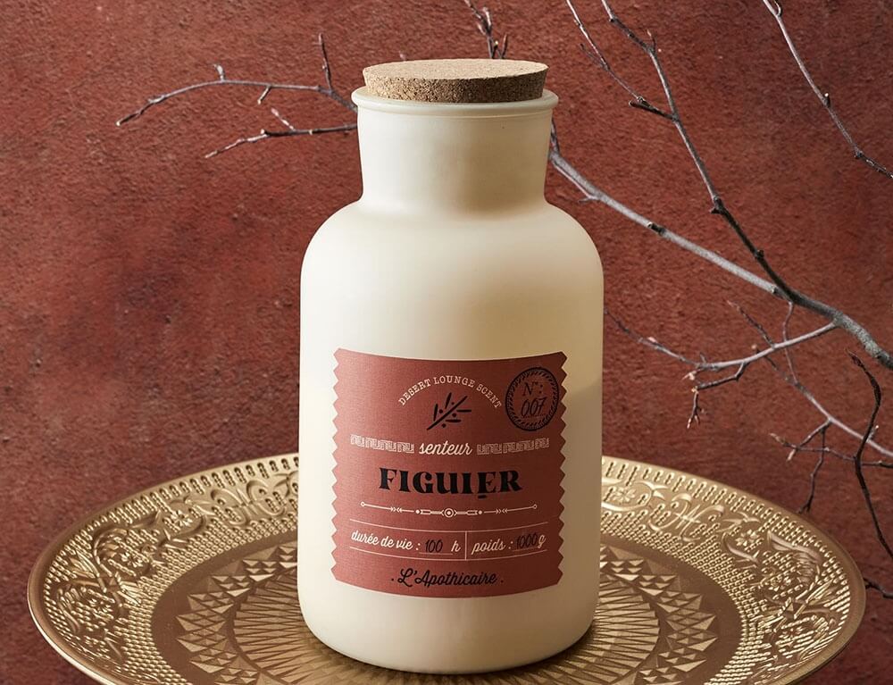 Κεριά Διακοσμητικά Scented Candle Fig Desert H25.5Cm M2 Bo0125