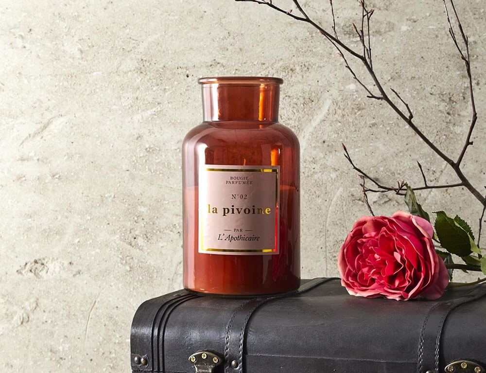 Κεριά Διακοσμητικά Scented Candle Peony Apo Chic H25.5Cm M2 Bo0134