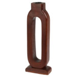 Κηροπήγια & Κηροσβέστες Candle Holder Oval H30 Walnut A68100080