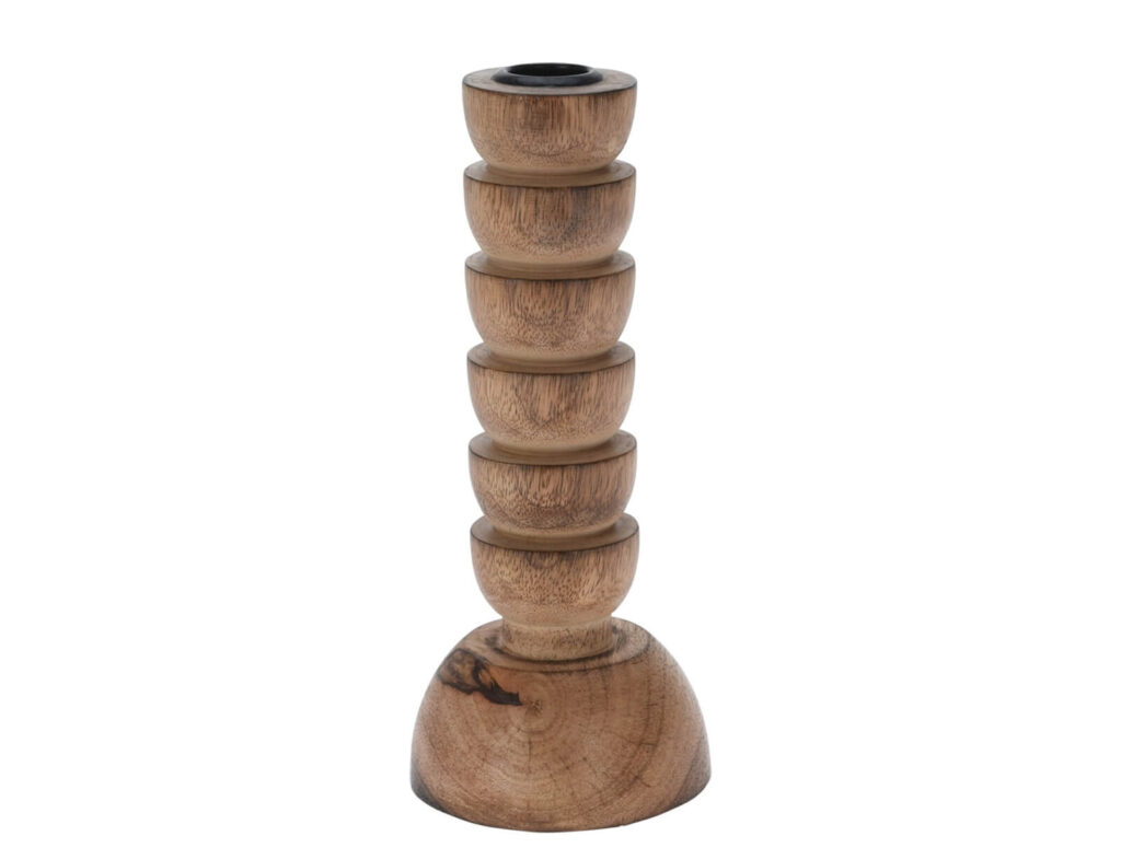 Κηροπήγια & Κηροσβέστες Candle Holder Wood 205Mm (F1)